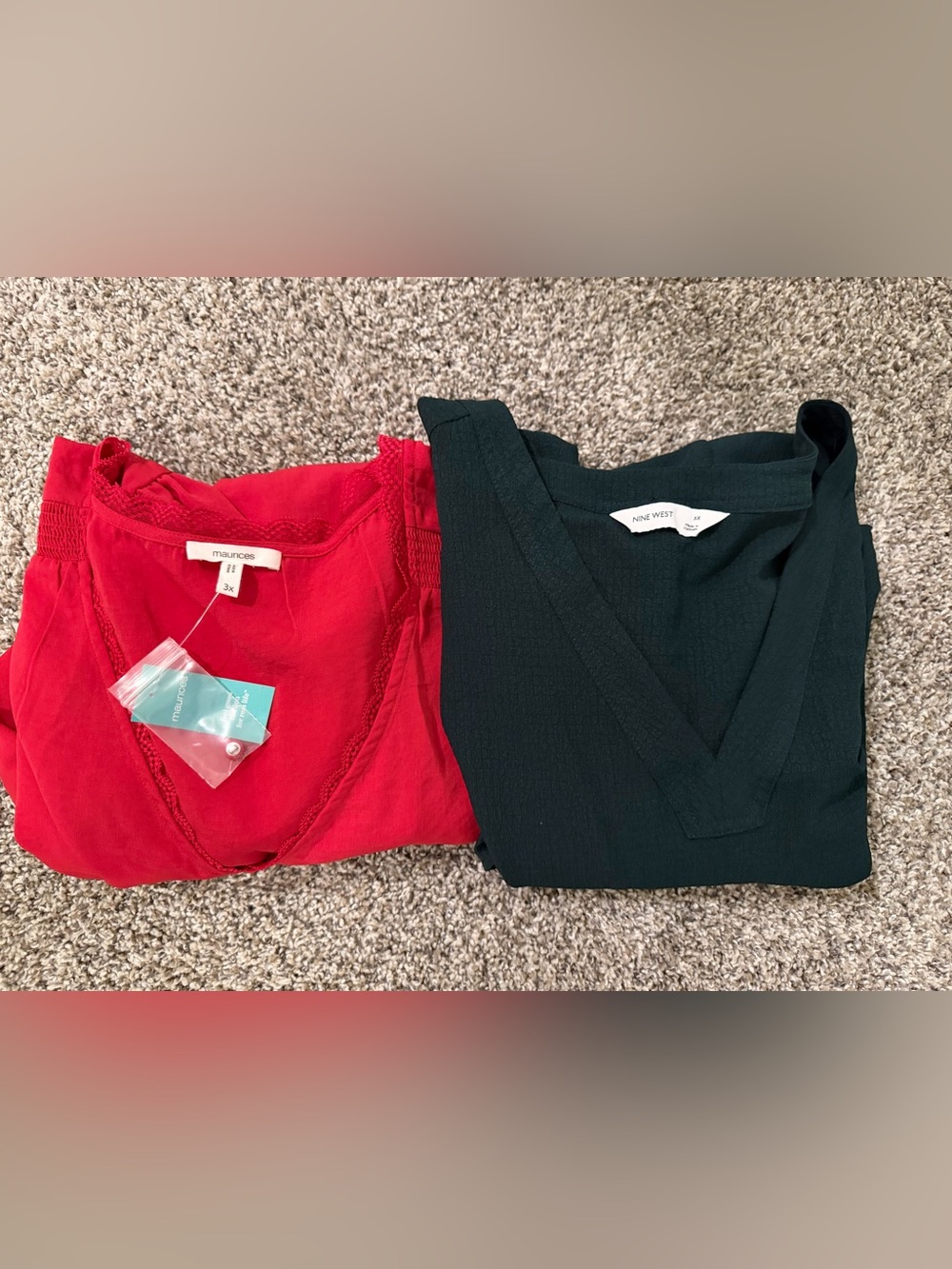 2 V-Neck Dressy Tops Maurice’s and Nine West 3x